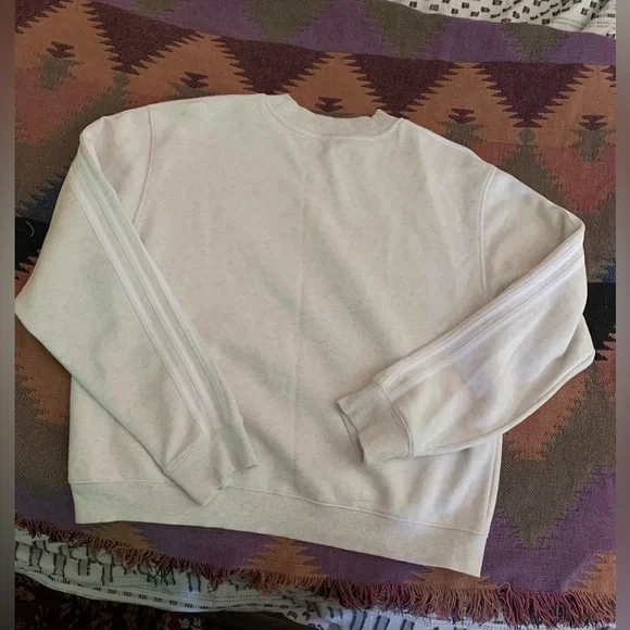 NWOT ADIDAS SPORTSWEAR ESSENTIALS 3-STRIPES HALF-NECK FLEECE SWEATSHIRT - L - Picture 8 of 16